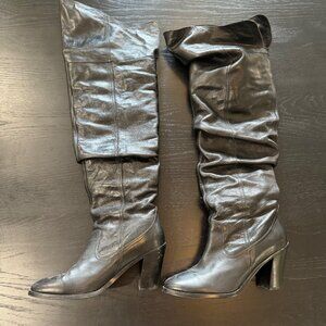 Jeffrey Campell Knee High Leather Boots Size 9